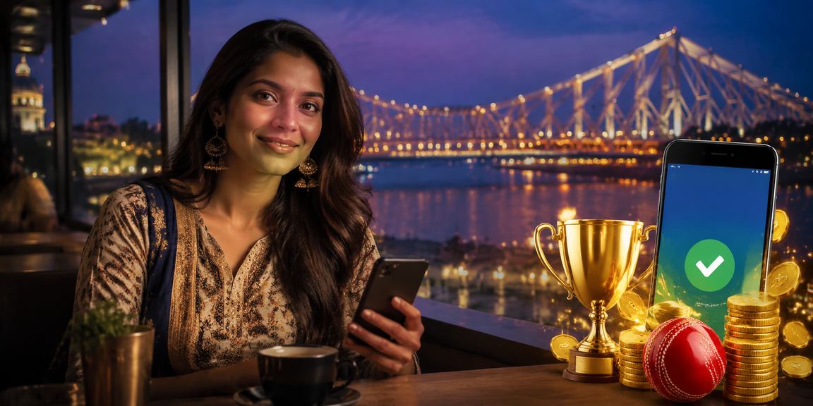 Cricket betting enthusiasts at Howrah Bridge, Kolkata